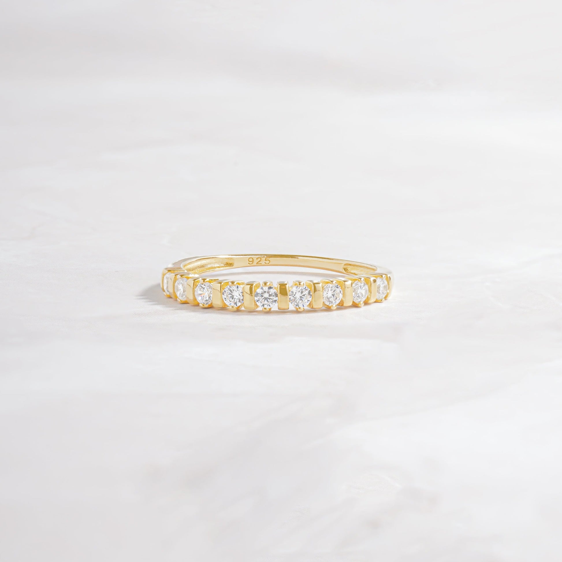 dainty gold cz ring