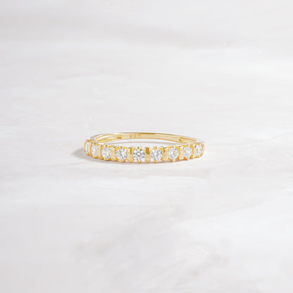 dainty gold cz ring