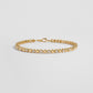 14k gold plated diamond tennis bracelet for women on white background