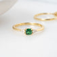 a dainty emerald stacking ring