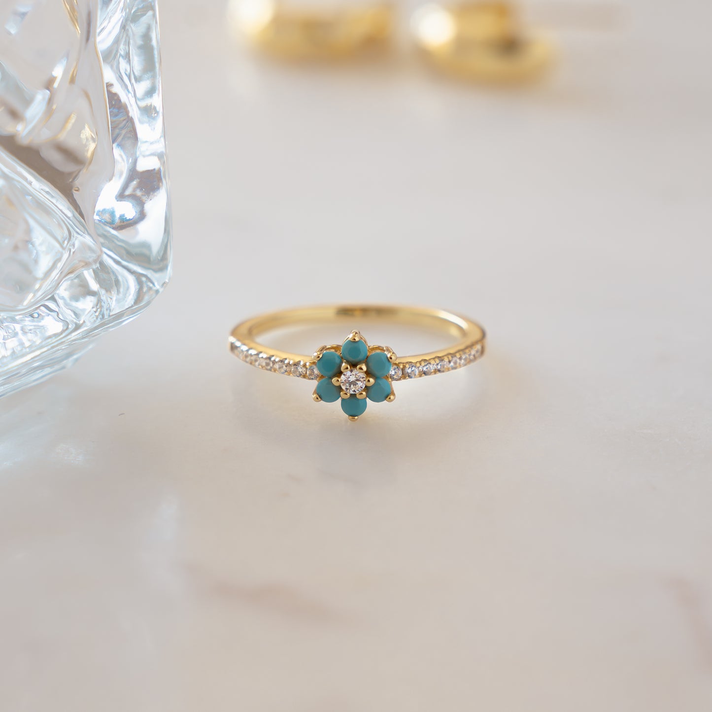 minimalist gift for her turquoise ring