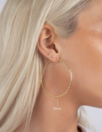 gold hoop earrings 53mm model 
