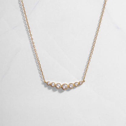 Bezel Bar Necklace on white background