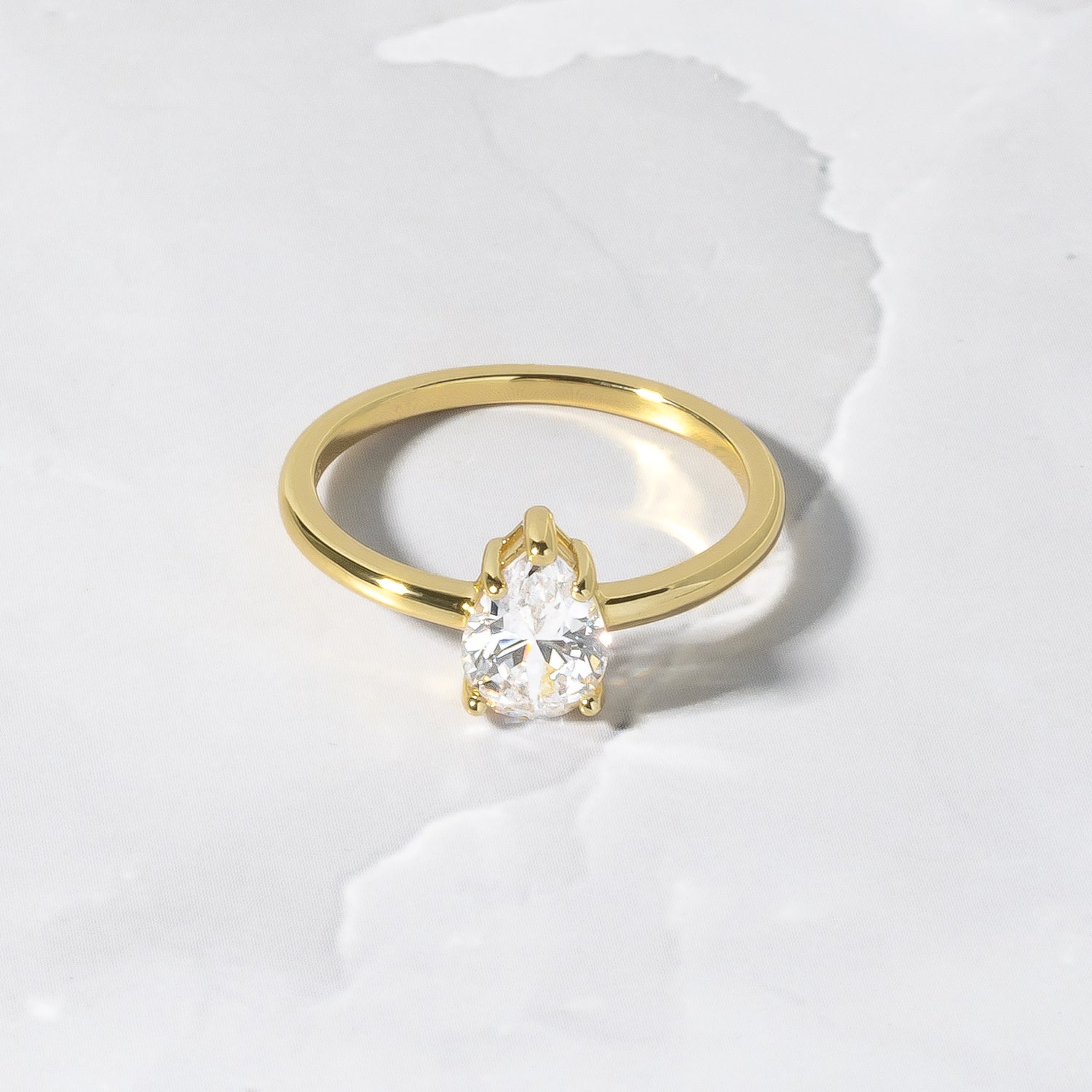 Large Pear Statement Ring
