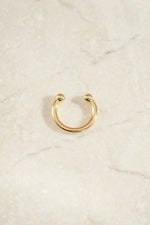 gold plated simple plain ear cuff simple background