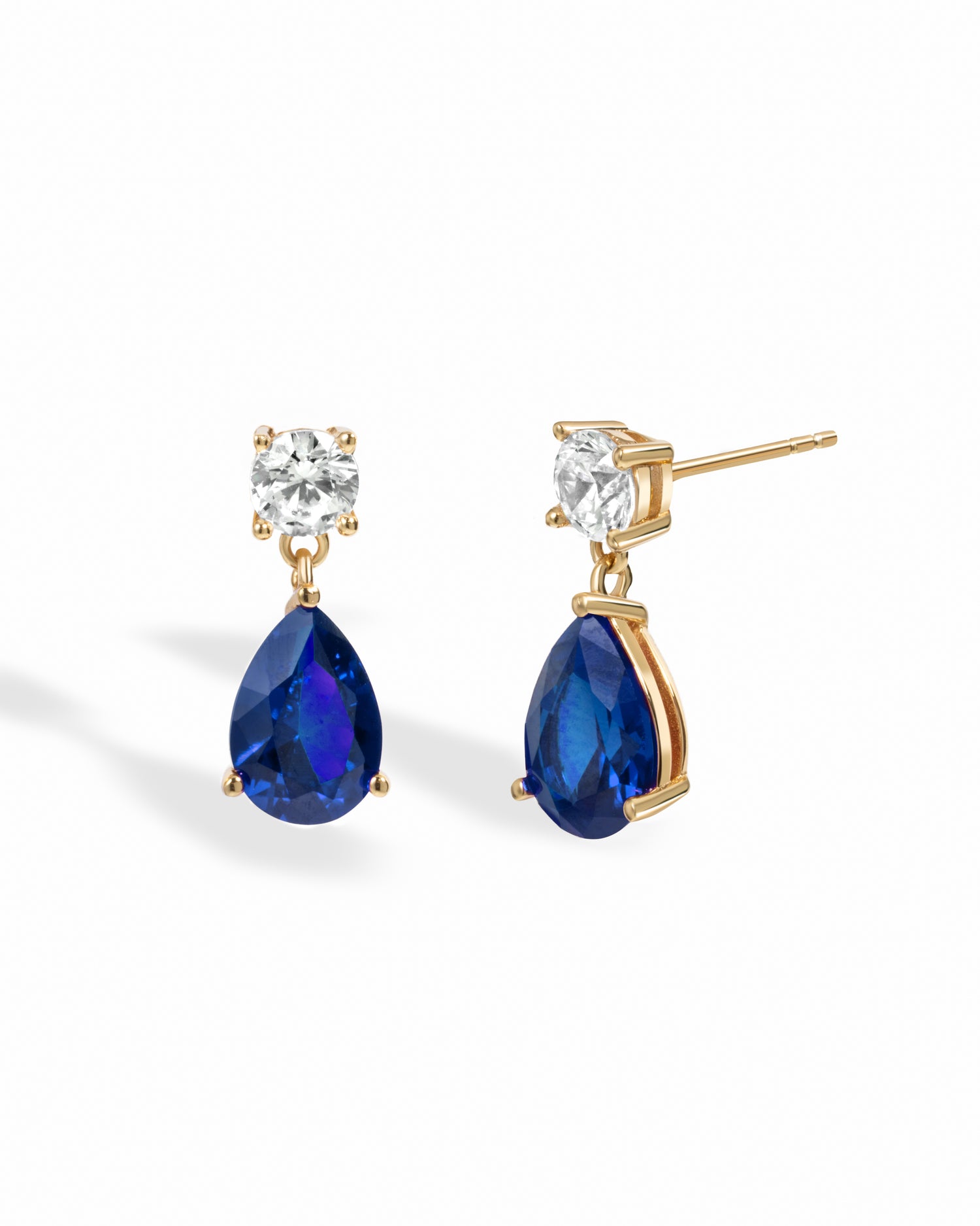 Sapphire Camille Pear Drop Earrings