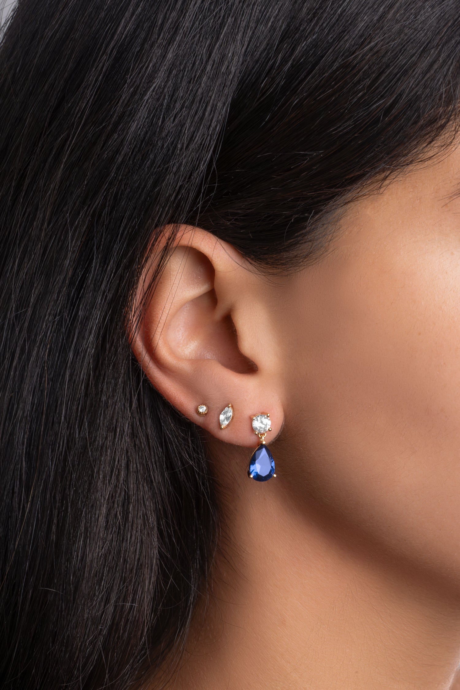 Sapphire Camille Pear Drop Earrings