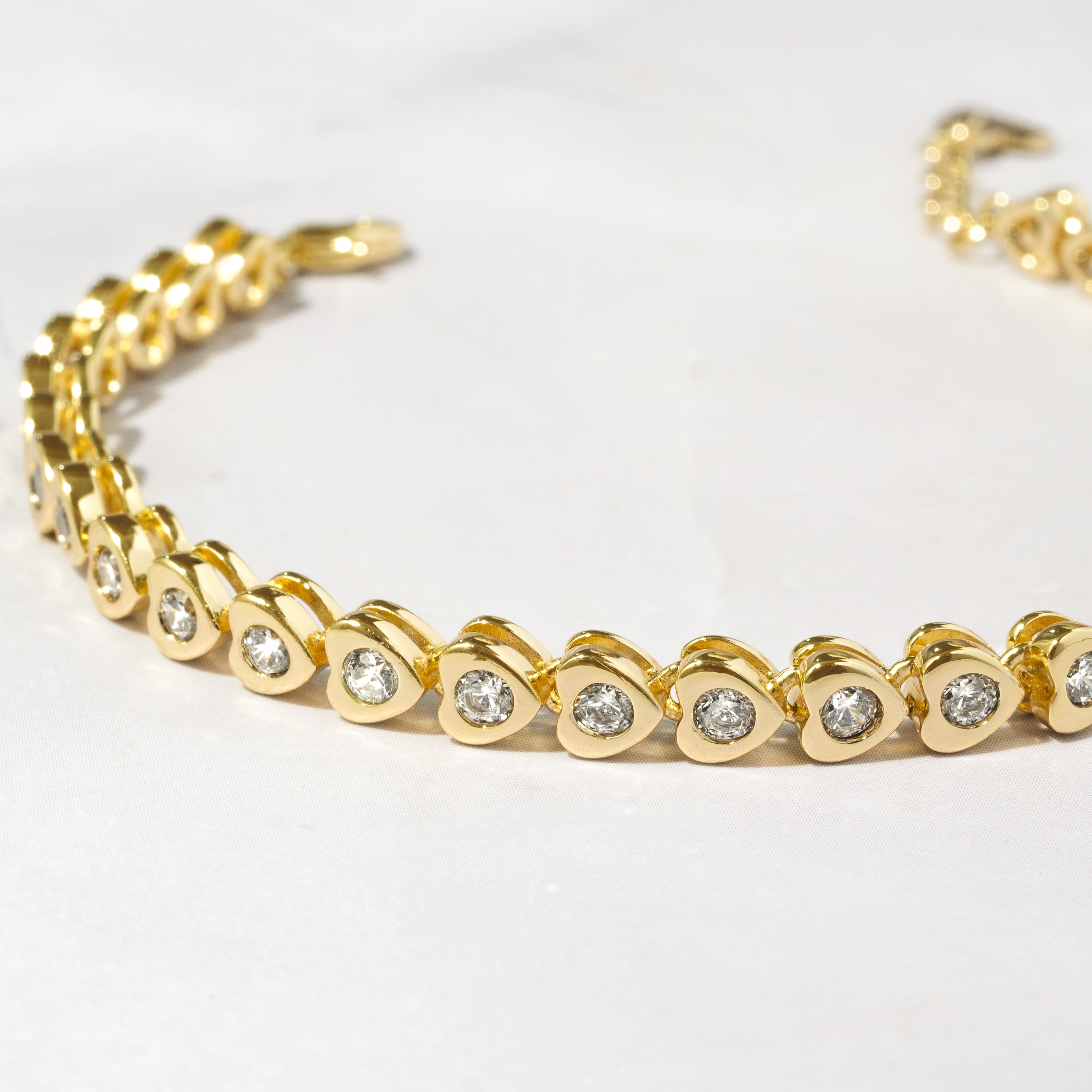 Heart Shaped Tennis Bracelet – Sami Jewels