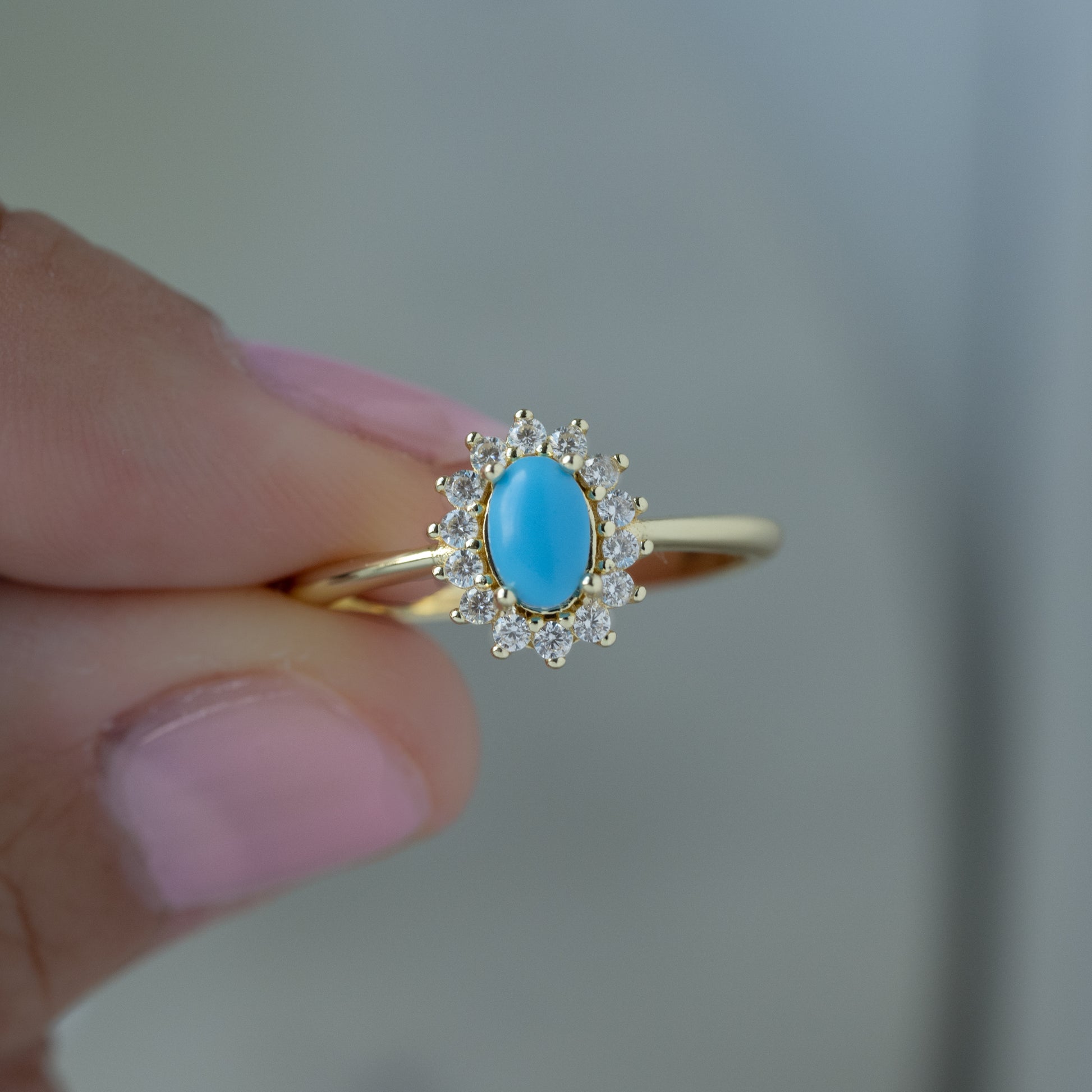 gold turquoise ring