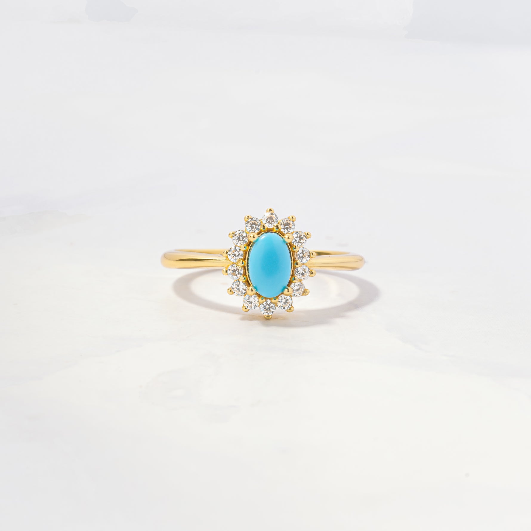 diamond and gold turquoise ring