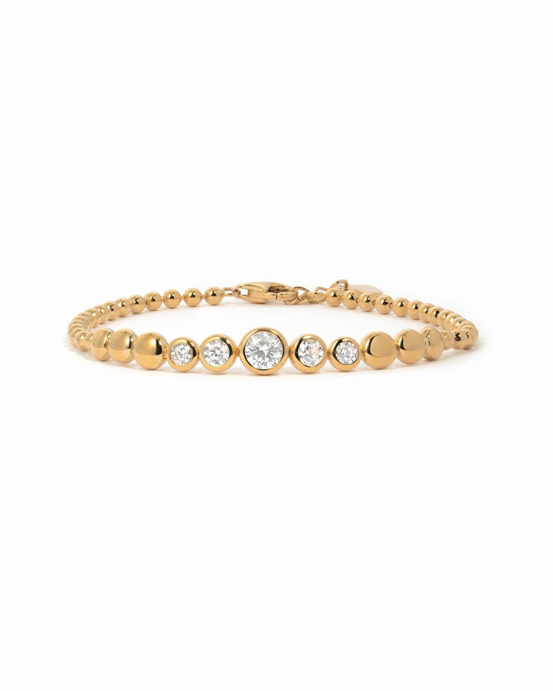 Graduated Bezel Tennis Bracelet