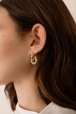 gold diamond hoops