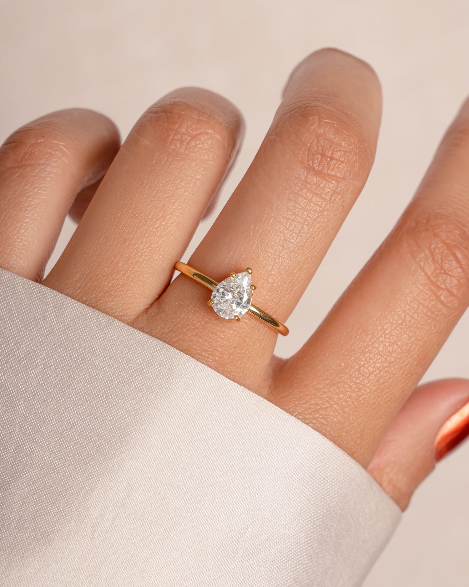 Large Pear Statement Ring - Sami Jewels