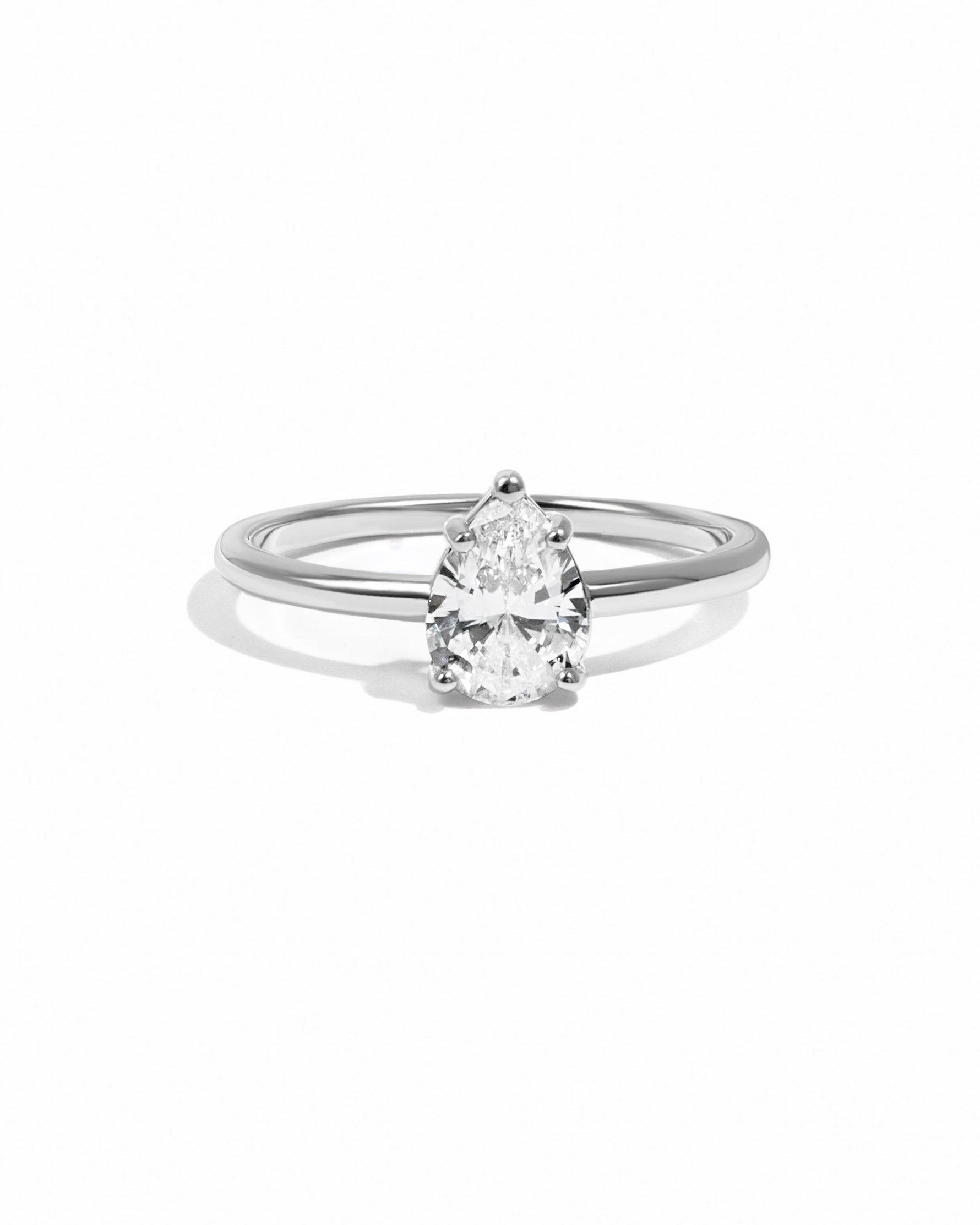 Large Pear Statement Ring by Sami Jewels featuring a sterling silver ring with a prominent pear-shaped design.
