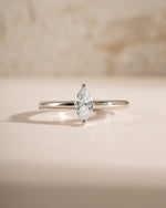 Sterling silver Solitaire Marquise Ring by Sami Jewels featuring a marquise-shaped gemstone and elegant band design.