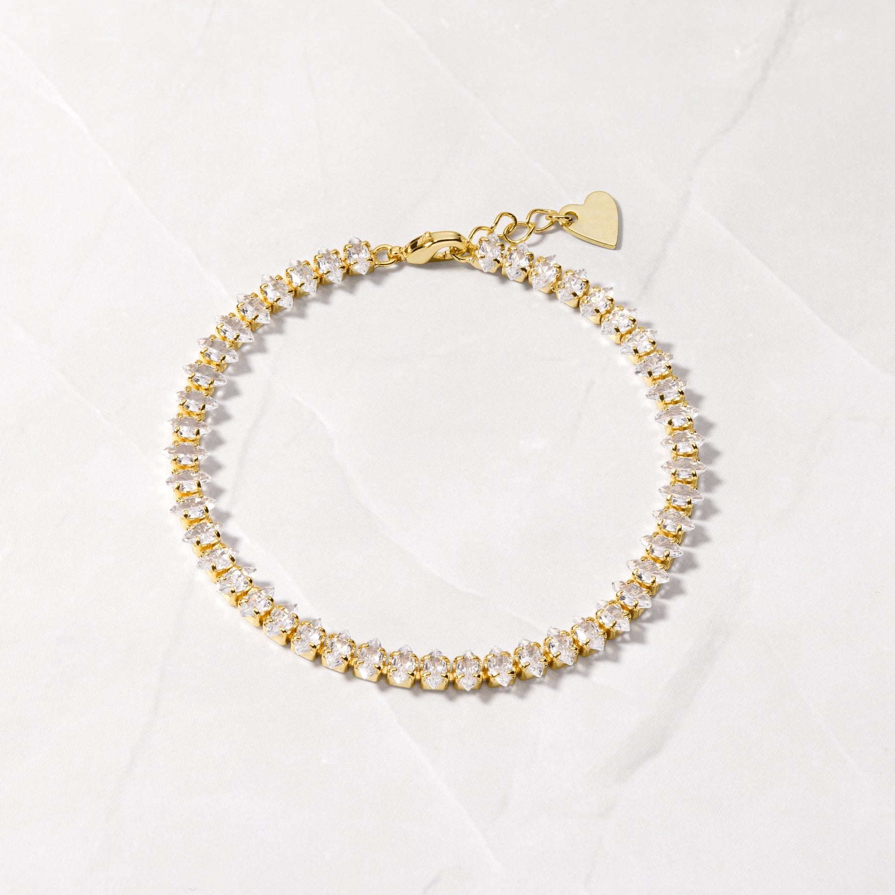diamond marquise tennis anklet