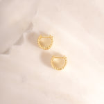 gold dainty huggie hoop earrings