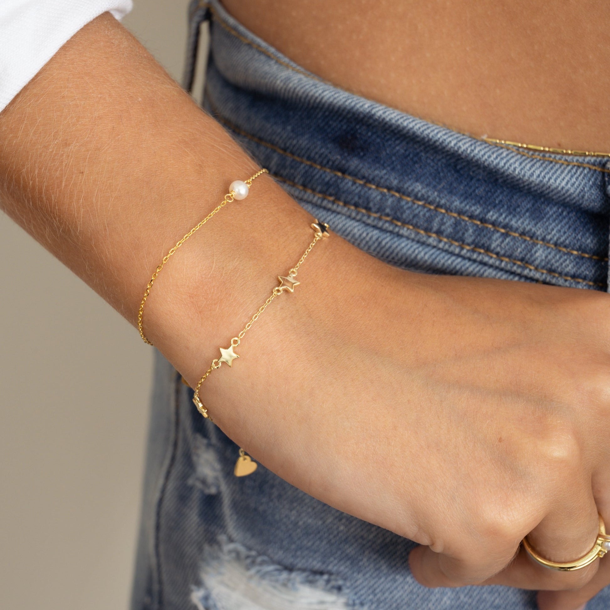 simple and minimalist layering bracelets