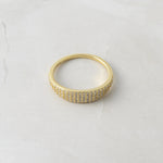 14k gold plated sterling silver statement ring