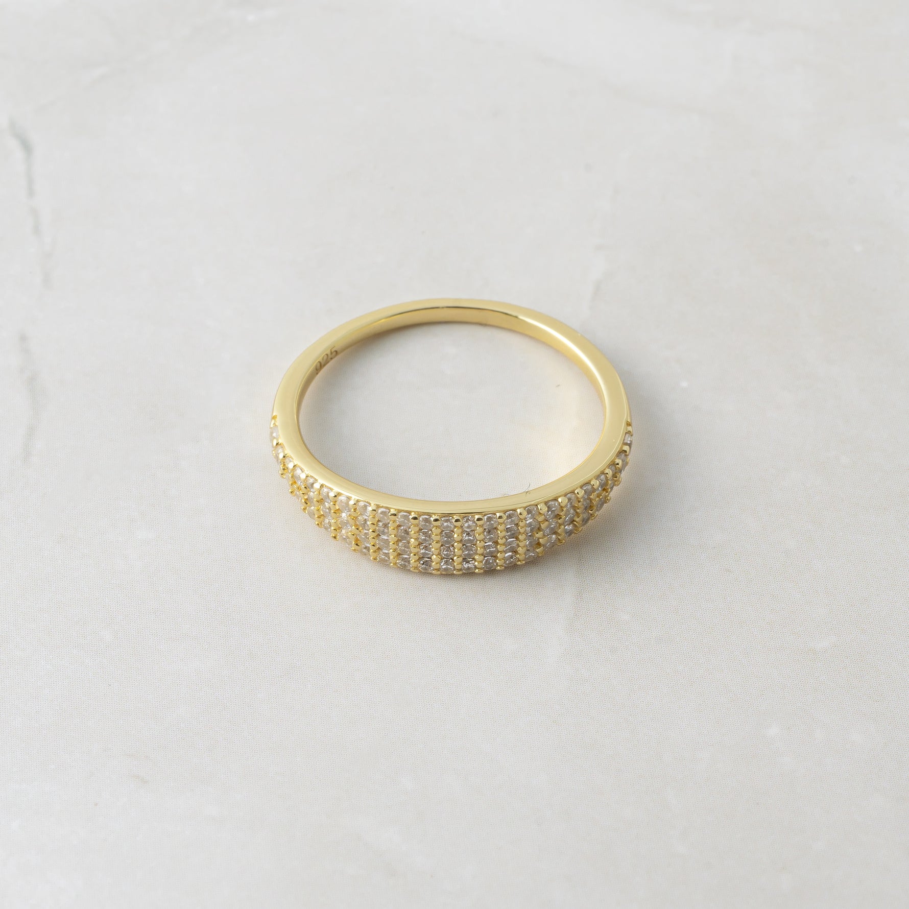 14k gold plated sterling silver statement ring