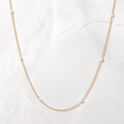 Dainty Beaded Pearl Necklace