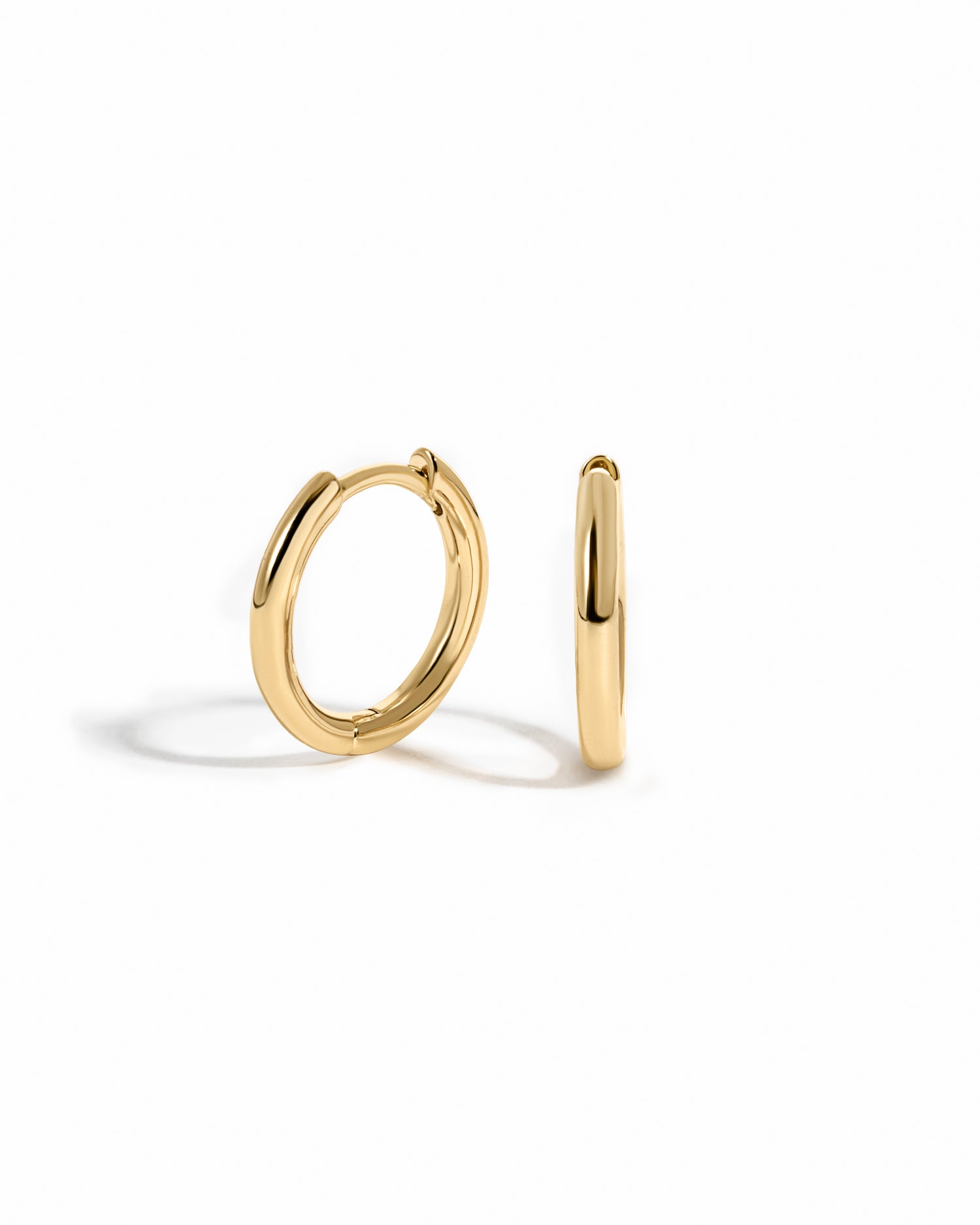 minimalist small gold hoop earrings