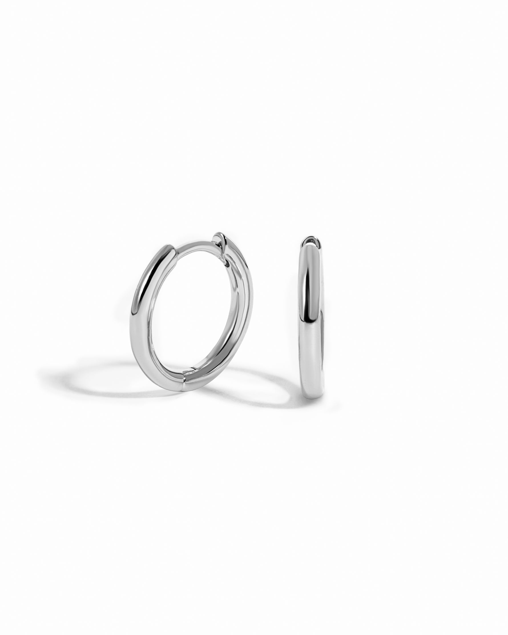 minimalist small hoop earrings sterling silver