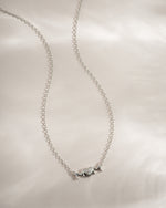 Sterling silver Mom Heart Necklace by Sami Jewels featuring a heart-shaped pendant for mothers.