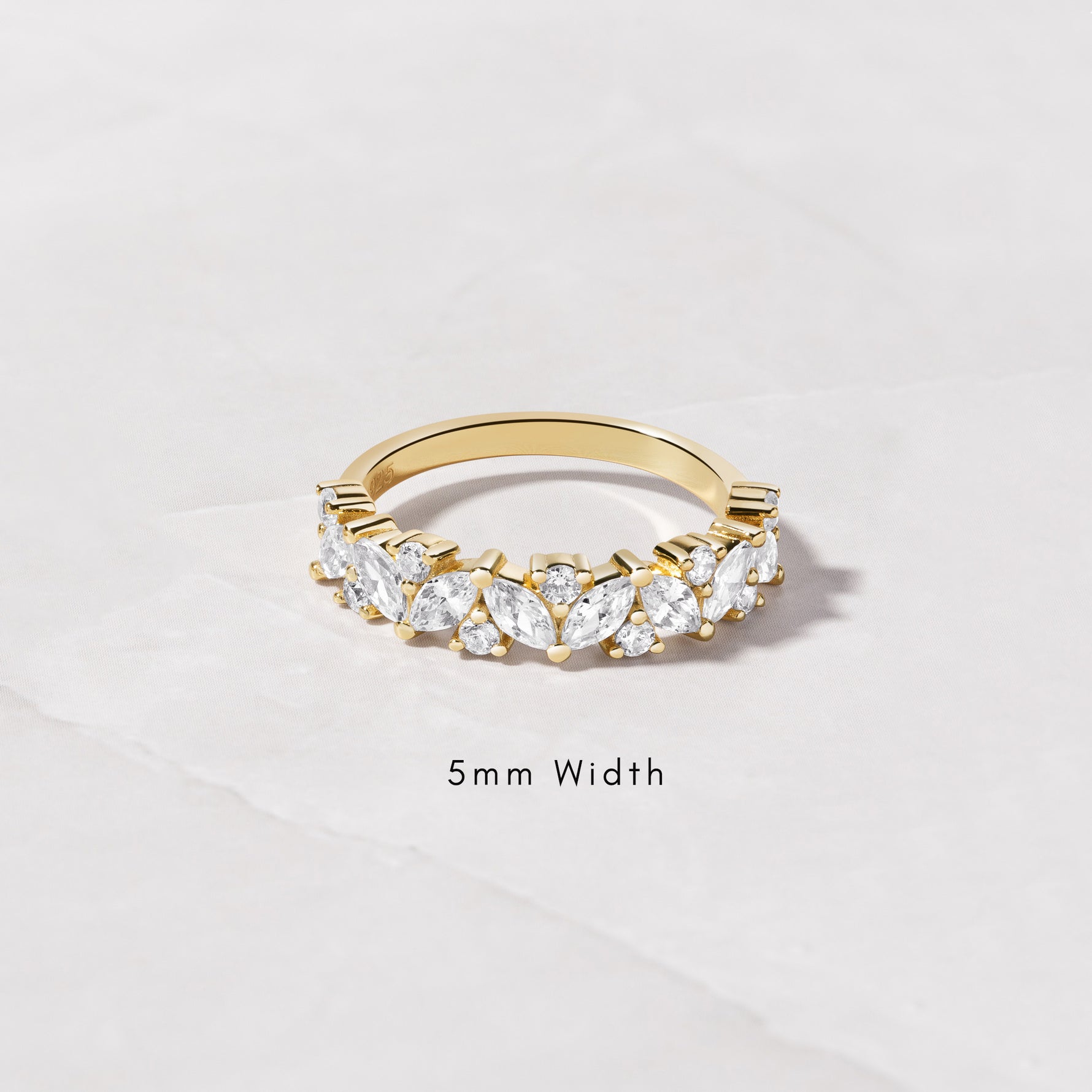 5mm Marquise multi stone ring