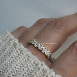 Multi stone marquise cut stone ring