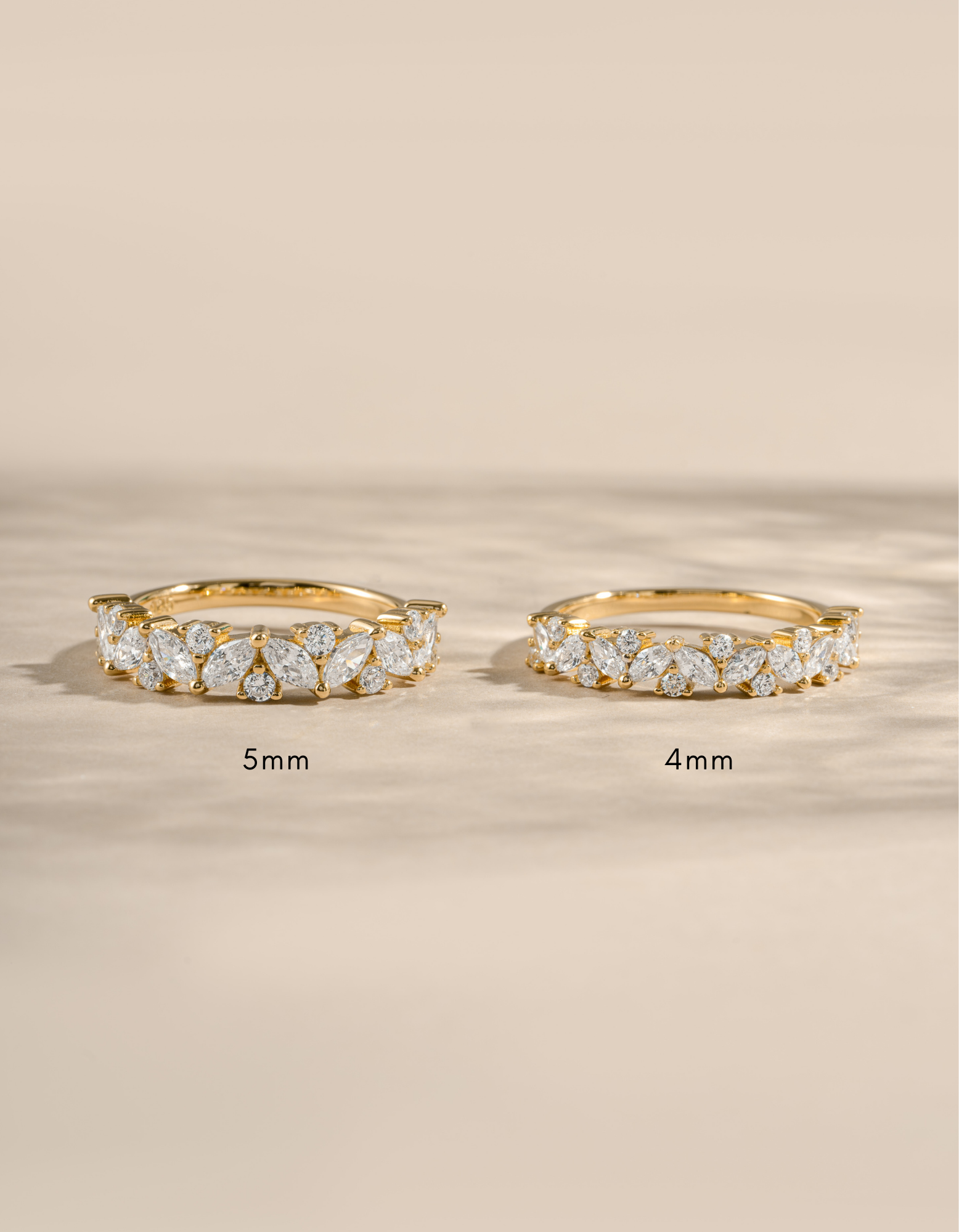 Sami Jewels 5mm multi-stone diamond ring featuring colorful gemstones set in gold, showcasing a vibrant, elegant jewelry piece.