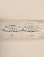 Sami Jewels 5mm multi-stone diamond ring featuring colorful gemstones set in sterling silver.