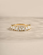Sami Jewels 5mm multi-stone diamond ring with gold band, front view showcasing colorful gemstones and elegant design.