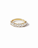 Sami Jewels 5mm multi-stone diamond ring with gold band, showcasing colorful gemstones on a white background.