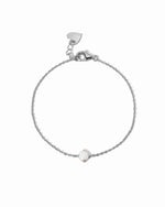 opal bracelet in sterling silver on a white background