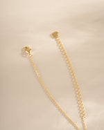 Gold Opal Flower Charm Necklace with lobster clasp closure by Sami Jewels, featuring a delicate floral pendant design.