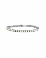 Sterling silver Opal Tennis Bracelet by Sami Jewels featuring sparkling opal stones on a sleek bracelet design.