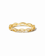 Gold open infinity ring by Sami Jewels with sleek design, shown on a white background.