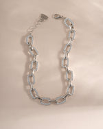 Silver pave chain link bracelet by Sami Jewels showing intricate pave detailing and linked chain design.