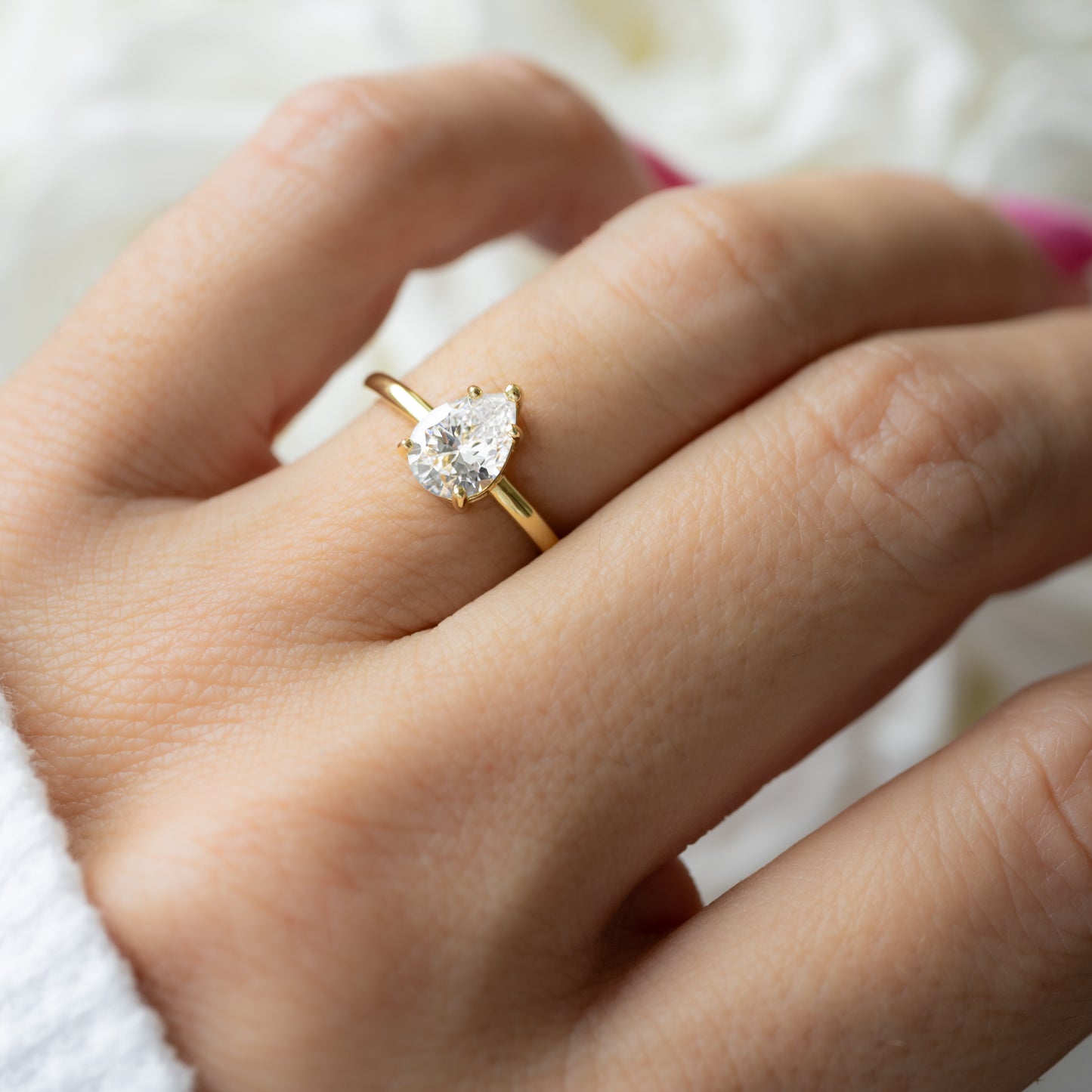 Large Pear Statement Ring