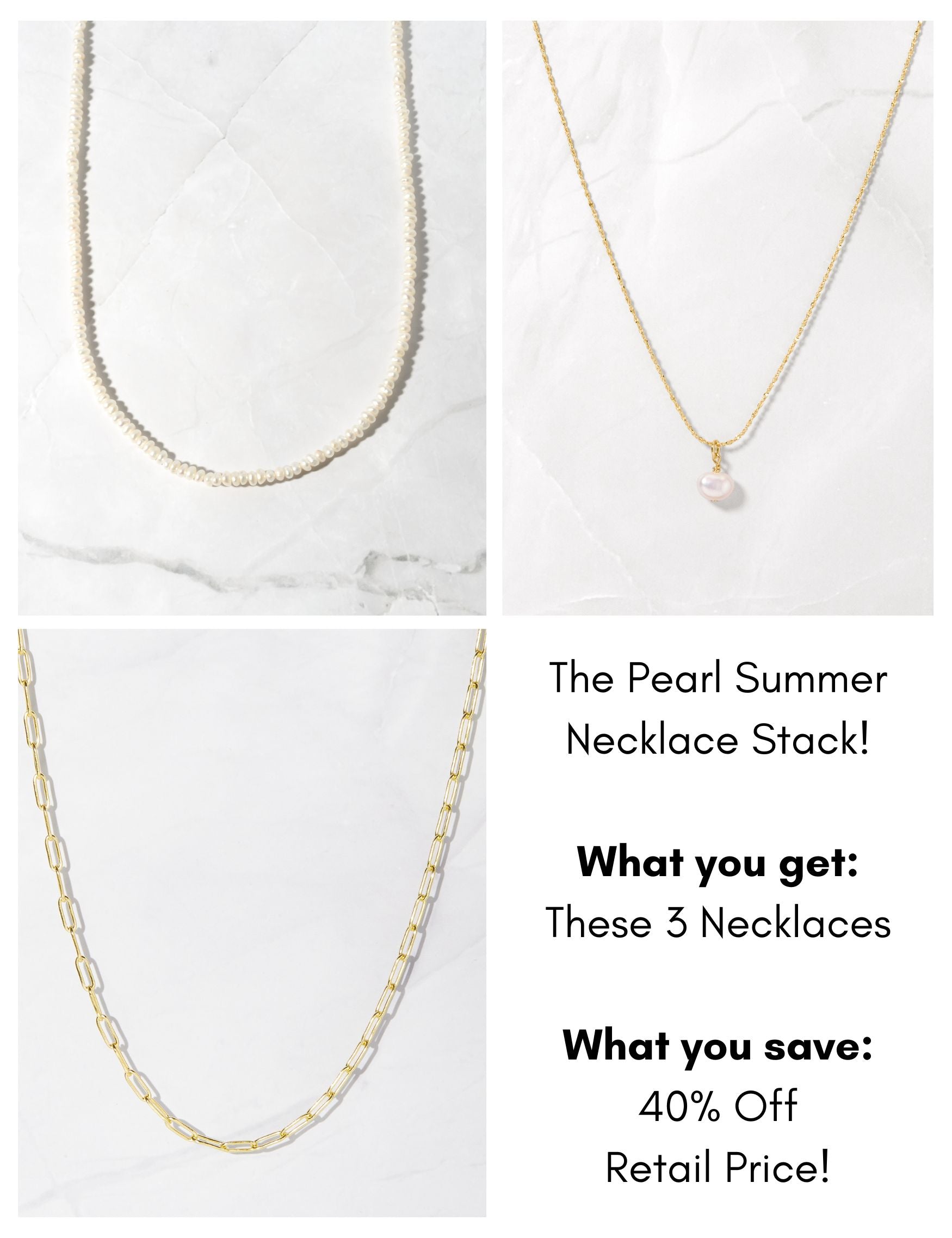 Pearl Summer Necklace Bundle 