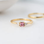 pink diamond gold ring