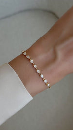 a pear cut tennis bracelet