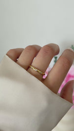diamond multi stone ring in gold on model video