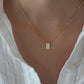 Custom Dainty Initial Tag Necklace