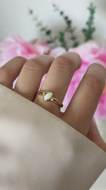 oval opal ring ring in gold on model video