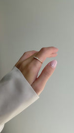 five stone opal ring in gold on model video