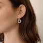 silver cz hoop earrings