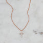 rose gold cross pendant necklace