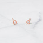 rose gold wedding earrings